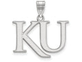 10k White Gold Logoart University Of Kansas Medium Pendant