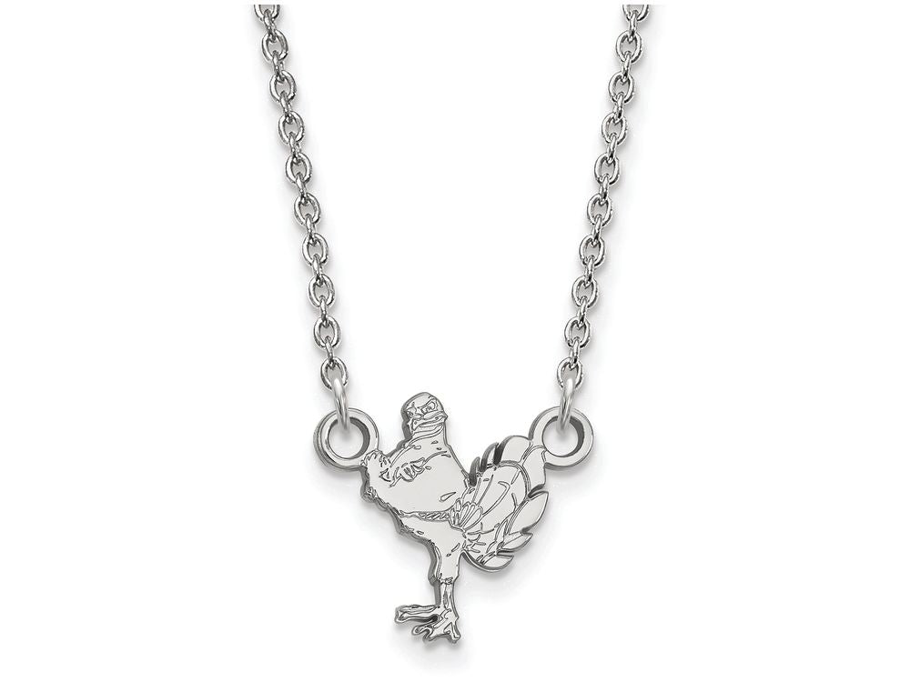 10k White Gold Logoart Virginia Tech Small Pendant Necklace