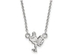 10k White Gold Logoart Virginia Tech Small Pendant Necklace