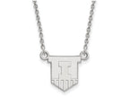 10k White Gold Logoart University Of Illinois Small Pendant Necklace