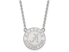 10k White Gold Logoart University Of Alabama Large Pendant Necklace