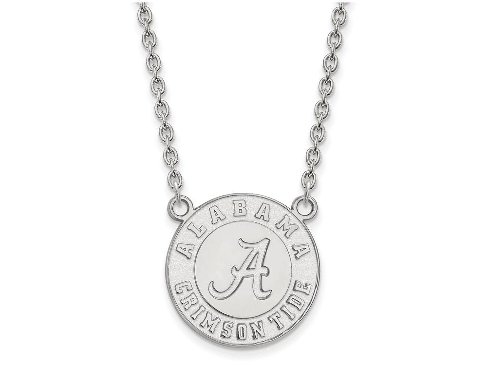 10k White Gold Logoart University Of Alabama Large Pendant Necklace