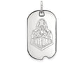 10k White Gold Logoart Purdue Small Dog Tag Pendant Necklace