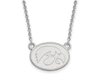 10k White Gold Logoart University Of Iowa Small Pendant Necklace