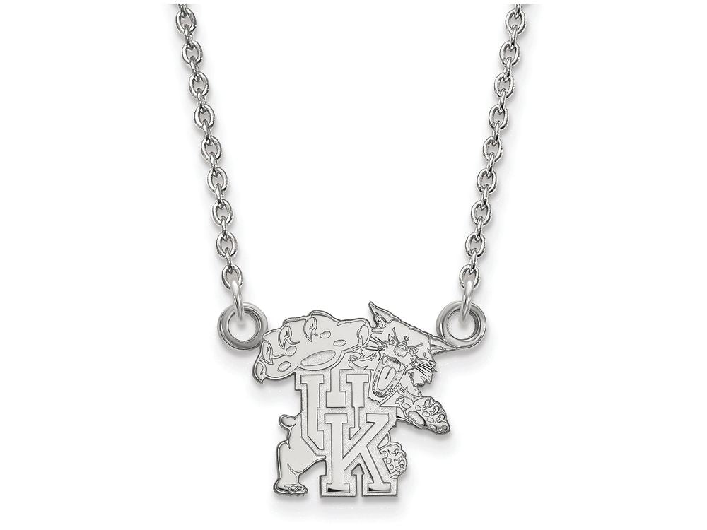 10k White Gold Logoart University Of Kentucky Small Pendant Necklace