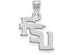 10k White Gold Logoart Florida State University Small Pendant