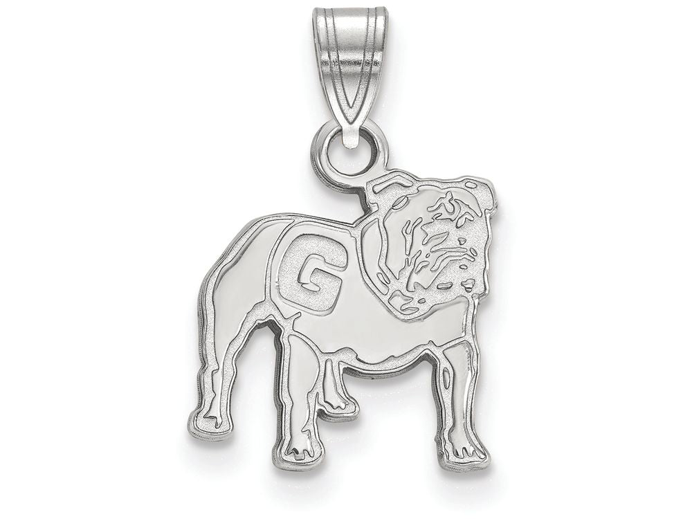 10k White Gold Logoart University Of Georgia Small Pendant