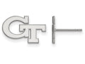 10k White Gold Logoart Georgia Institute Of Technology Extra Small Post Earrings