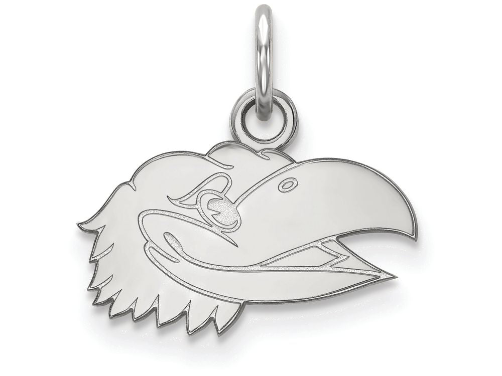10k White Gold Logoart University Of Kansas Extra Small Pendant