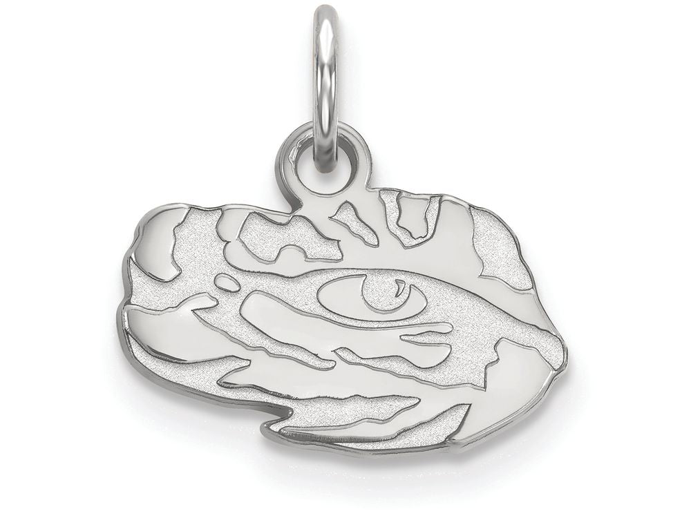 10k White Gold Logoart Louisiana State University Extra Small Pendant