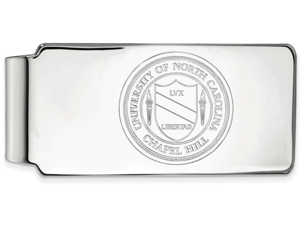 10k White Gold Logoart University Of North Carolina Money Clip Crest