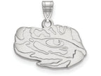 10k White Gold Logoart Louisiana State University Small Pendant