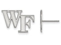 10k White Gold Logoart Wake Forest University Small Post Earringss