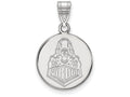 10k White Gold Logoart Purdue Medium Disc Pendant