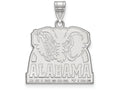 10k White Gold Logoart University Of Alabama Large Pendant