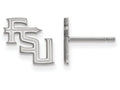 10k White Gold Logoart Florida State University Extra Small Post Earrings