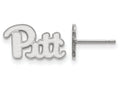 10k White Gold Logoart University Of Pittsburgh Extra Small Post Earringss