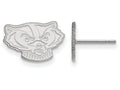10k White Gold Logoart University Of Wisconsin Extra Small Post Earrings