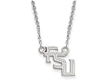 10k White Gold Logoart Florida State University Small Pendant Necklace