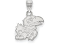 10k White Gold Logoart University Of Kansas Small Pendant