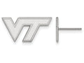 10k White Gold Logoart Virginia Tech Extra Small Post Earrings