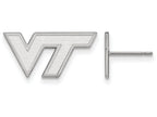 10k White Gold Logoart Virginia Tech Extra Small Post Earrings