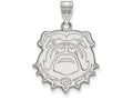 10k White Gold Logoart University Of Georgia Large Pendant