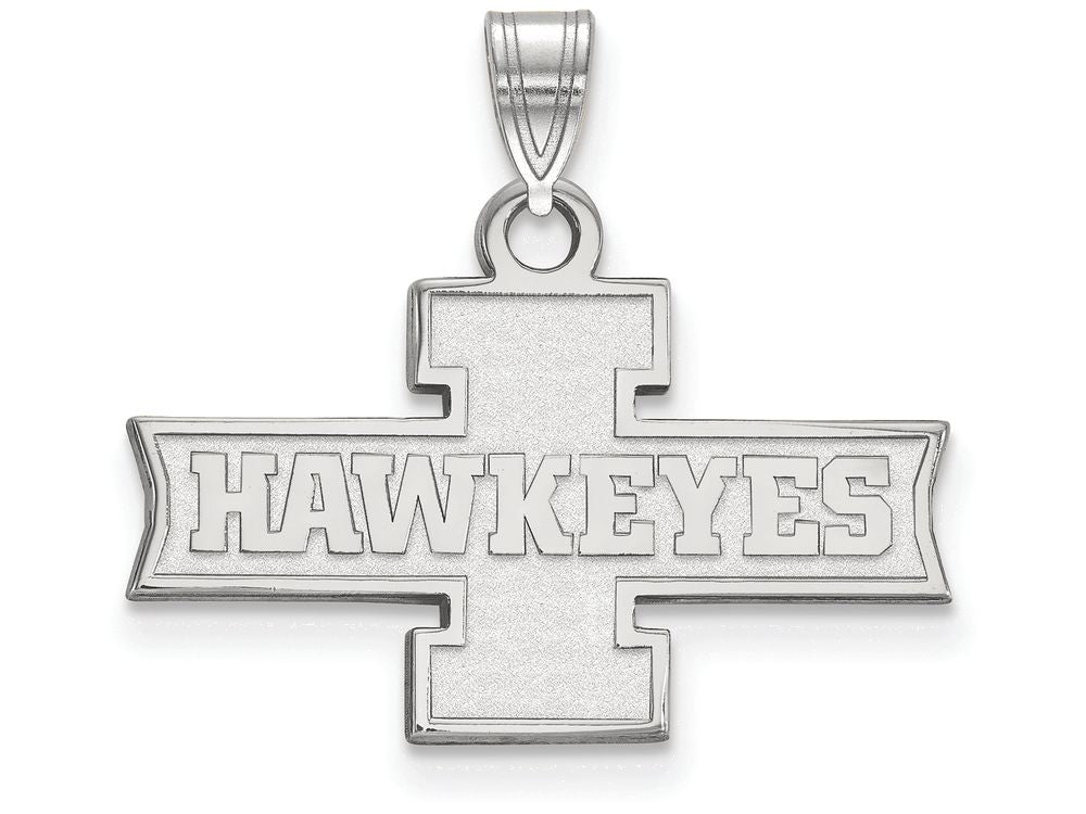 10k White Gold Logoart University Of Iowa Small Pendant