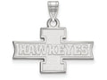 10k White Gold Logoart University Of Iowa Small Pendant