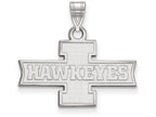 10k White Gold Logoart University Of Iowa Small Pendant