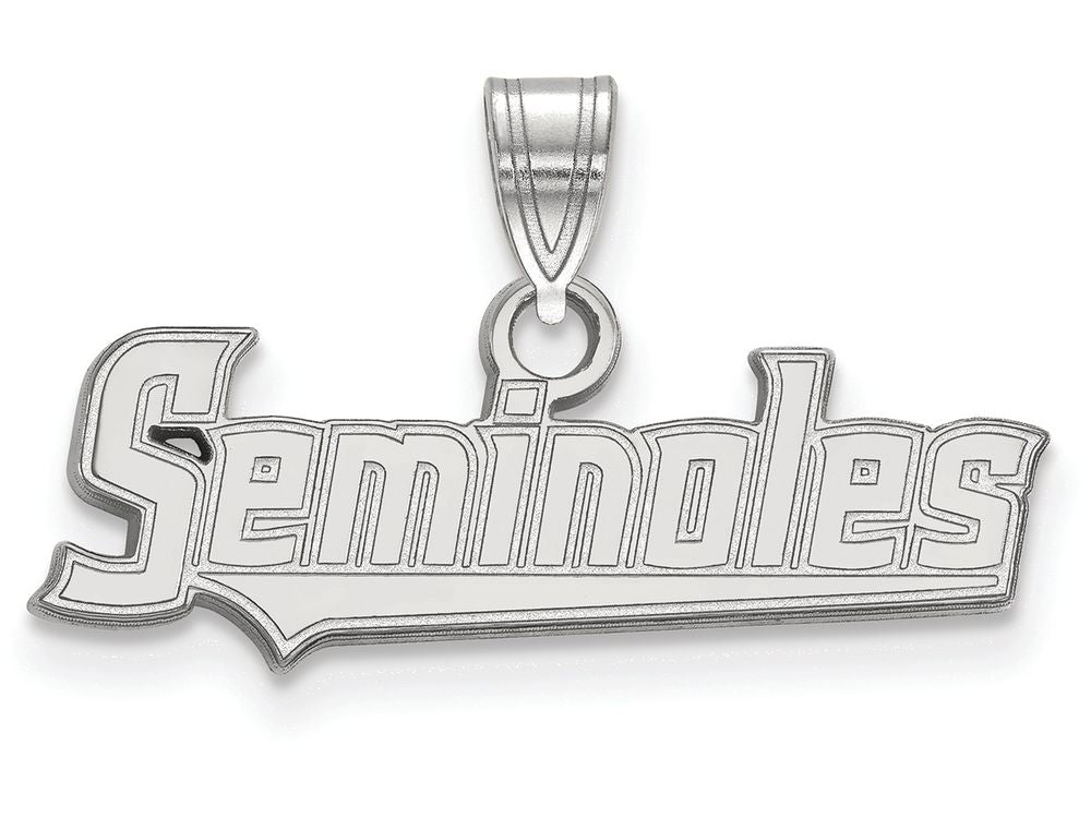 10k White Gold Logoart Florida State University Small Pendant