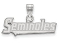 10k White Gold Logoart Florida State University Small Pendant