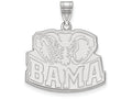 10k White Gold Logoart University Of Alabama Large Pendant
