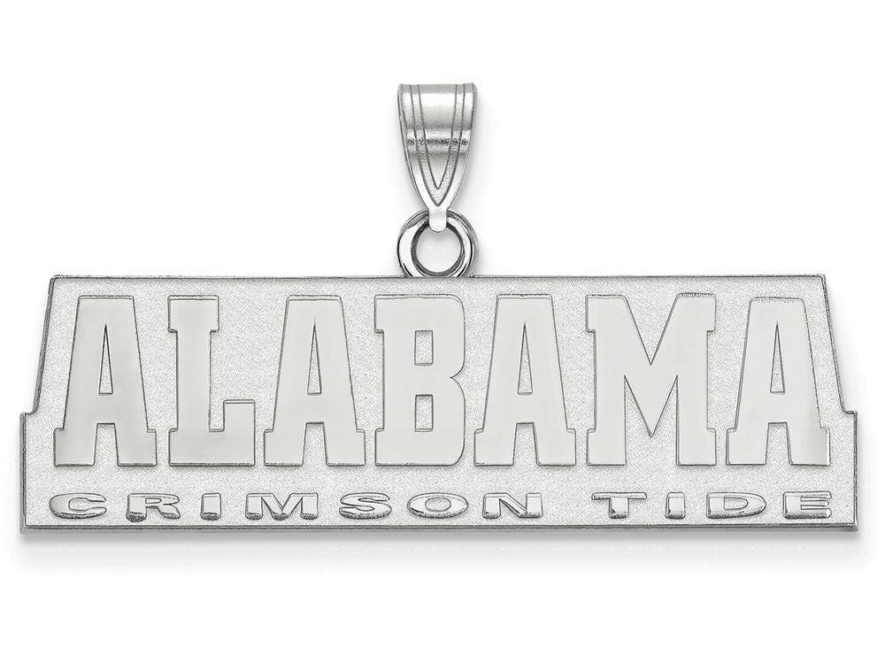 10k White Gold Logoart University Of Alabama Medium Pendant