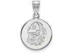 10k White Gold Logoart University Of Georgia Medium Pendant