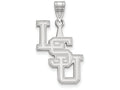 10k White Gold Logoart Louisiana State University Large Pendant