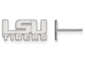 10k White Gold Logoart Louisiana State University Extra Small Post Earrings