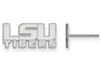 10k White Gold Logoart Louisiana State University Extra Small Post Earrings
