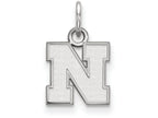 10k White Gold Logoart University Of Nebraska Extra Small Pendant