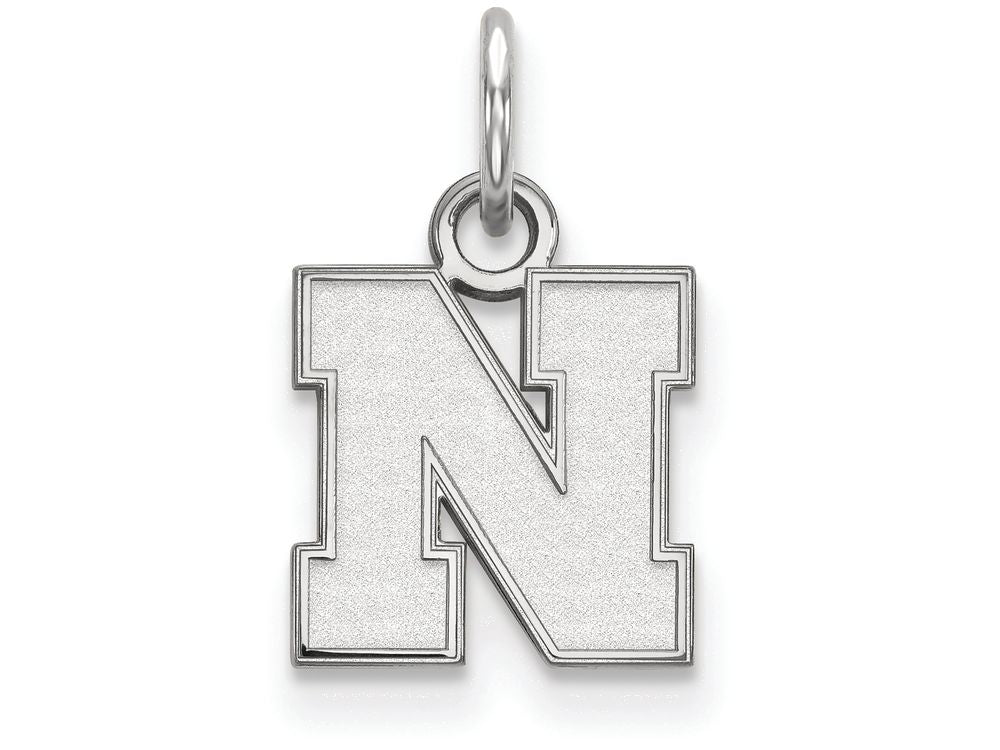 10k White Gold Logoart University Of Nebraska Extra Small Pendant