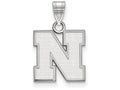 10k White Gold Logoart University Of Nebraska Small Pendant