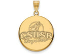 10k Yellow Gold Logoart California State University San Bernardino Large Pendant