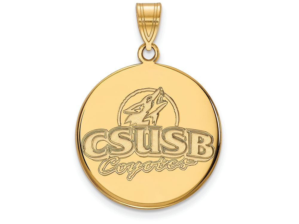 10k Yellow Gold Logoart California State University San Bernardino Large Pendant
