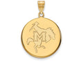 10k Yellow Gold Logoart Mcneese State University Large Disc Pendant
