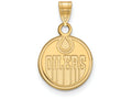10k Yellow Gold Nhl Logoart Edmonton Oilers Small Pendant