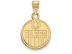 10k Yellow Gold Nhl Logoart Edmonton Oilers Small Pendant