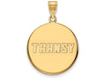 10k Yellow Gold Logoart Transylvania University Large Disc Pendant