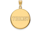 10k Yellow Gold Logoart Transylvania University Large Disc Pendant
