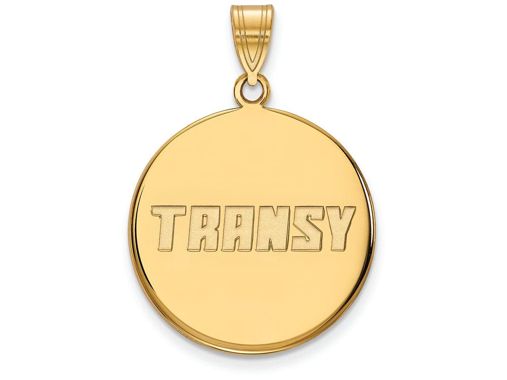 10k Yellow Gold Logoart Transylvania University Large Disc Pendant