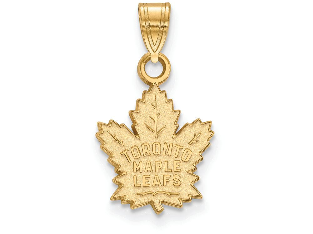 10k Yellow Gold Nhl Logoart Toronto Maple Leafs Small Pendant